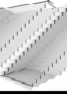 Mexen Kioto-XF sprchová zástěna Walk-in s rámem 100 x 202 cm, transparentní 10 mm, broušená šedá zbraňová