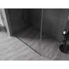 Mexen Kioto-XF sprchová stěna Walk-in s rámem 160 x 202 cm, transparentní 10 mm, kartáčovaná gun gray