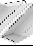 Mexen Kioto-XF sprchová stěna Walk-in s rámem 100 x 202 cm, transparentní 10 mm, černá - 800-100-104-70-00-X