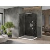 Mexen Omega posuvná sprchová kabina 120 x 90 cm, grafit, chrom + sprchová vanička Flat, bílá - 825-120-090-01-40-4010