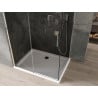 Mexen Omega posuvná sprchová kabina 120 x 90 cm, grafit, chrom + sprchová vanička Flat, bílá - 825-120-090-01-40-4010