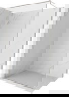 Mexen Kioto-XF sprchová stěna Walk-in s rámem 140 x 202 cm, průhledná 10 mm, kartáčovaný nikl - 800-140-104-97-00-X