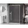 Mexen Kioto-XF sprchová stěna Walk-in s rámem 160 x 202 cm, matná 10 mm, bílá - 800-160-104-20-30-X