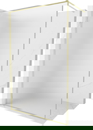 Mexen Kioto-XF sprchová stěna Walk-in s rámem 70 x 202 cm, mráz 10 mm, zlatý kartáčovaný - 800-070-104-55-30-X