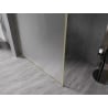 Mexen Kioto-XF sprchová stěna Walk-in s rámem 110 x 202 cm, námraza 10 mm, zlatá kartáčovaná - 800-110-104-55-30-X