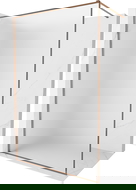 Mexen Kioto-XF sprchová stěna Walk-in s rámem 90 x 202 cm, matné 10 mm, růžové zlato - 800-090-104-60-30-X