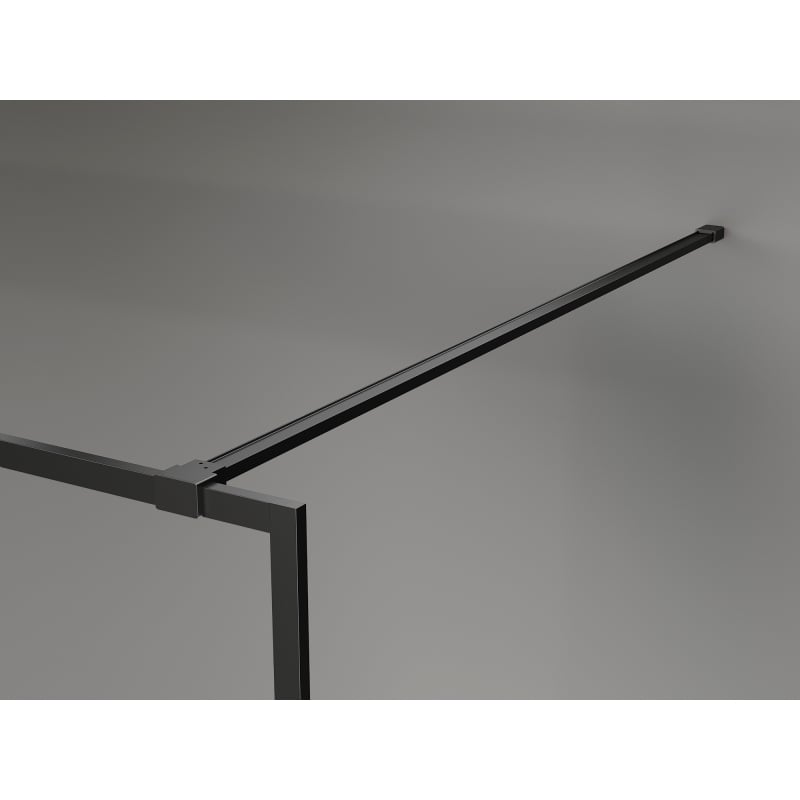 Mexen Kioto-XF sprchová stěna Walk-in s rámem 90 x 202 cm, matná 10 mm, černá - 800-090-104-70-30-X