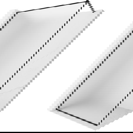 Mexen Kioto-XF sprchová stěna Walk-in s rámem 110 x 202 cm, mrazivá 10 mm, černá - 800-110-104-70-30-X