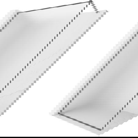 Mexen Kioto-XF sprchová stěna Walk-in s rámem 120 x 202 cm, matné sklo 10 mm, gun metal - 800-120-104-95-30-X