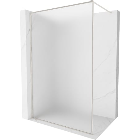 Mexen Kioto-XF sprchová stěna Walk-in s rámem 60 x 202 cm, matná 10 mm, kartáčovaný nikl - 800-060-104-97-30-X