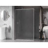 Mexen Kioto-XF sprchová stěna Walk-in s rámem 90 x 202 cm, námraza 10 mm, kartáčovaný nikl - 800-090-104-97-30-X