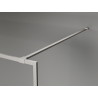 Mexen Kioto-XF sprchová stěna Walk-in s rámem 90 x 202 cm, námraza 10 mm, kartáčovaný nikl - 800-090-104-97-30-X