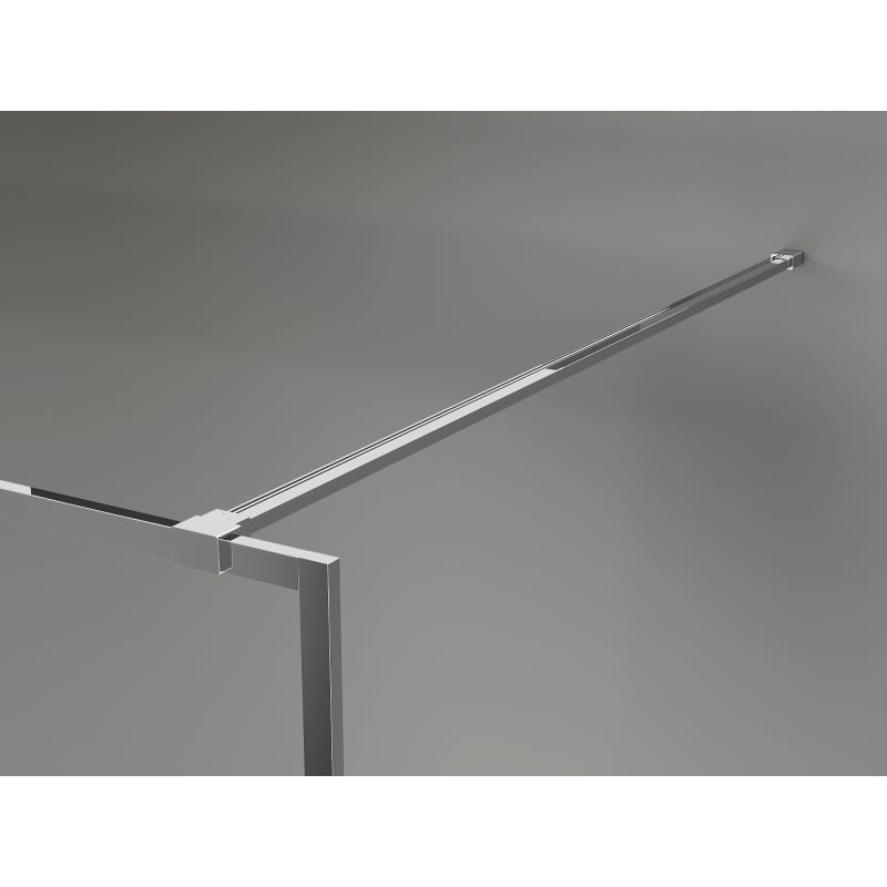 Mexen Kioto-XF Sprchová stěna Walk-in s rámem 140 x 202 cm, grafit 10 mm, chrom - 800-140-104-01-40-X