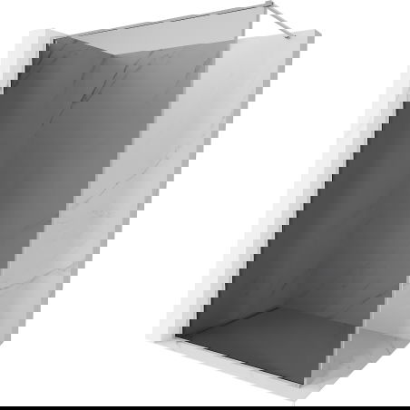 Mexen Kioto-XF sprchová stěna Walk-in s rámem 150 x 202 cm, grafit 10 mm, chrom - 800-150-104-01-40-X