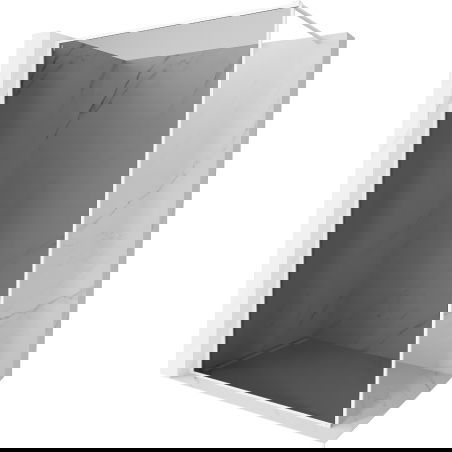 Mexen Kioto-XF sprchová stěna Walk-in s rámem 60 x 202 cm, grafit 10 mm, bílá - 800-060-104-20-40-X