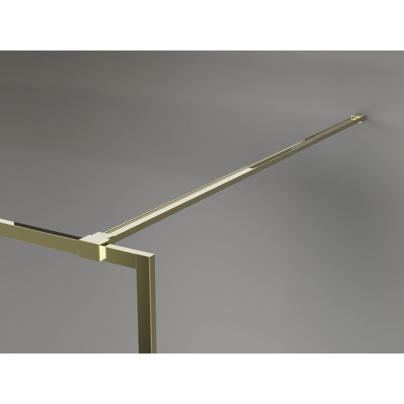 Mexen Kioto-XF sprchová stěna Walk-in s rámem 70 x 202 cm, grafit 10 mm, zlatá - 800-070-104-50-40-X