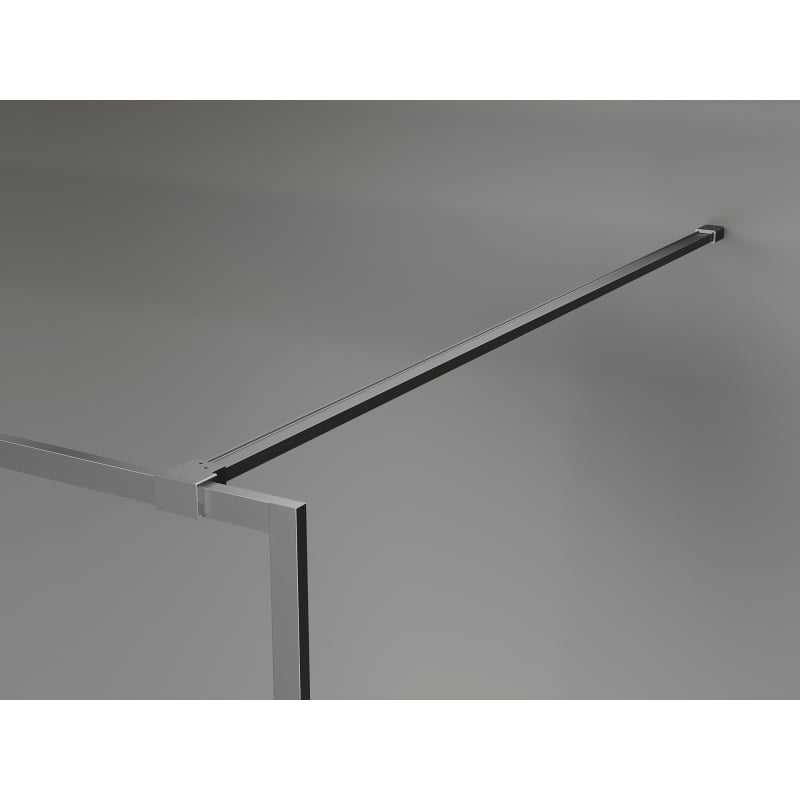 Mexen Kioto-XF Walk-in sprchová stěna s rámem 60 x 202 cm, grafit 10 mm, gun metal - 800-060-104-95-40-X