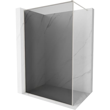 Mexen Kioto-XF sprchová stěna Walk-in s rámem 100 x 202 cm, grafit 10 mm, kartáčovaný nikl - 800-100-104-97-40-X