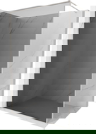 Mexen Kioto-XF sprchová stěna Walk-in s rámem 150 x 202 cm, grafit 10 mm, kartáčovaný nikl - 800-150-104-97-40-X