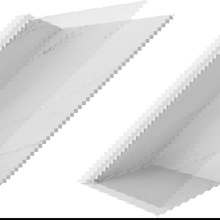 Mexen Kioto-X L sprchová zástěna Walk-in 90 x 200 cm, transparentní 10 mm, bílá - 800-090-107-20-00-X