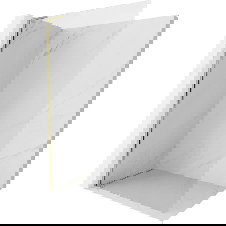 Mexen Kioto-X L sprchová stěna Walk-in 70 x 200 cm, transparentní 10 mm, zlatá - 800-070-107-50-00-X