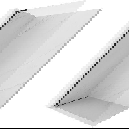 Mexen Kioto-X L sprchová stěna Walk-in 120 x 200 cm, transparentní 10 mm, černá - 800-120-107-70-00-X