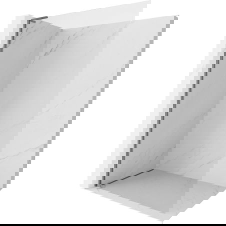 Mexen Kioto-X L sprchová zástěna Walk-in 70 x 200 cm, transparentní 10 mm, gun metal - 800-070-107-95-00-X