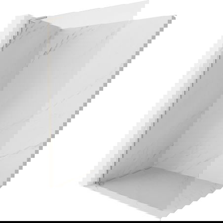 Mexen Kioto-X L sprchová stěna Walk-in 100 x 200 cm, transparentní 10 mm, kartáčovaný nikl - 800-100-107-97-00-X