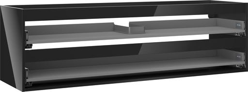 Mexen Box-A korpus skříňky pod umyvadlo 160 cm, 2 zásuvky, černý lesk - 91AX0-1600-470-2-70