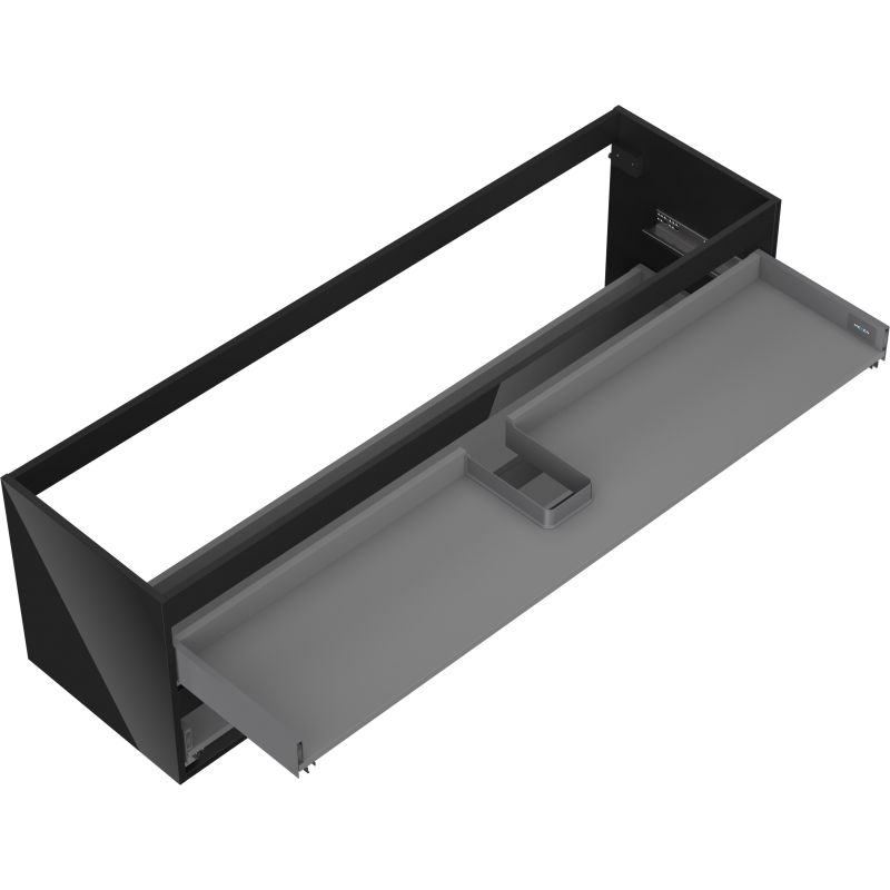 Mexen Box-A korpus skříňky pod umyvadlo 160 cm, 2 zásuvky, černý lesk - 91AX0-1600-470-2-70