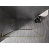 Mexen Kioto-XF L sprchová stěna Walk-in s rámem 70 x 202 cm, transparentní 10 mm, zlatá kartáčovaná - 800-070-174-55-00-XF