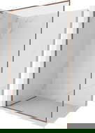 Mexen Kioto-XF L sprchová stěna Walk-in s rámem 110 x 202 cm, transparentní 10 mm, růžové zlato - 800-110-174-60-00-XF