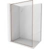 Mexen Kioto-XF L Walk-in sprchová stěna s rámem 60 x 202 cm, transparentní 10 mm, kartáčovaná měď - 800-060-174-65-00-XF
