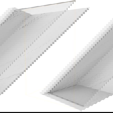 Mexen Kioto-XF L sprchová stěna Walk-in s rámem 60 x 202 cm, transparentní 10 mm, kartáčovaný nikl - 800-060-174-97-00-XF