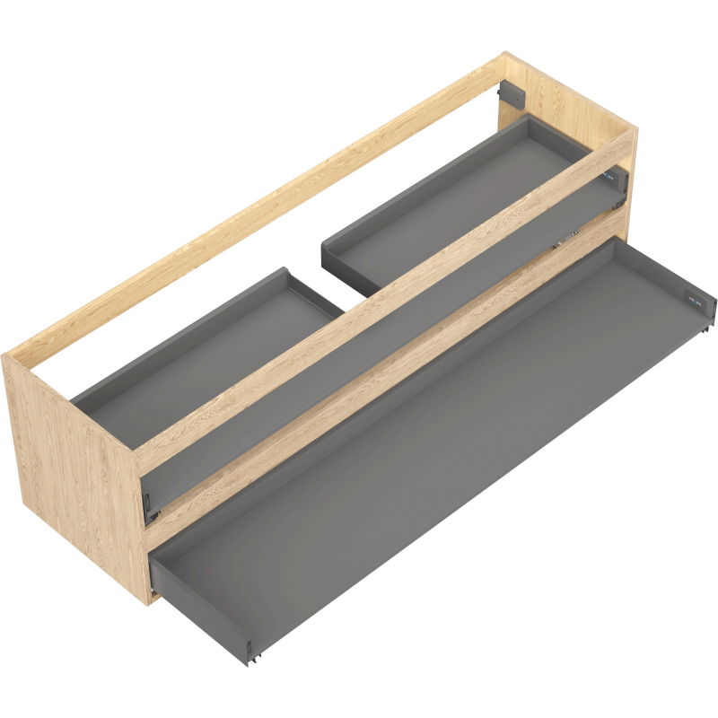 Mexen Box-A korpus skříňky pod umyvadlo 160 cm, 2 zásuvky, dub - 91AX0-1600-470-2-81