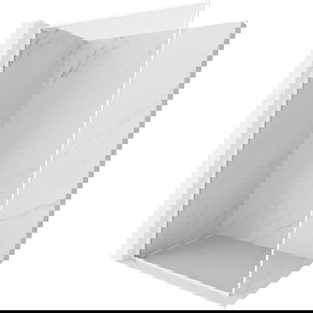 Mexen Kioto-F L sprchová stěna Walk-in s rámem 105 x 202 cm, transparentní 8 mm, bílá - 800-105-174-20-00