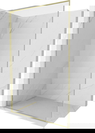 Mexen Kioto-F L sprchová stěna Walk-in s rámem 55 x 202 cm, transparentní 8 mm, zlatá kartáčovaná - 800-055-174-55-00