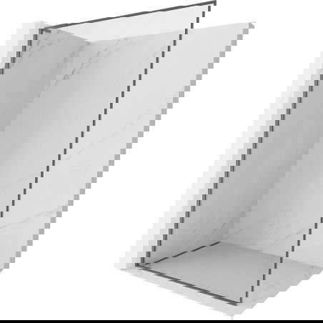Mexen Kioto-F L sprchová stěna Walk-in s rámem 70 x 202 cm, transparent 8 mm, gun metal - 800-070-174-95-00