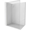 Mexen Kioto-F L sprchová stěna Walk-in s rámem 70 x 202 cm, transparentní 8 mm, kartáčovaný nikl - 800-070-174-97-00