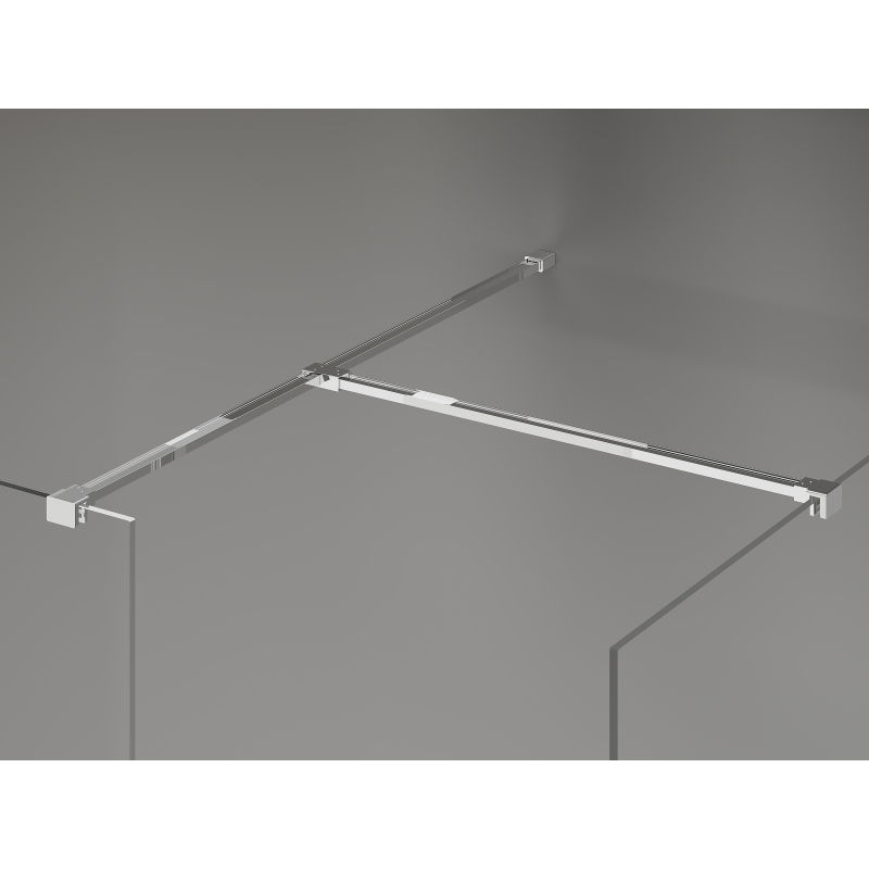 Mexen Kioto-X sprchová zástěna Walk-in 100 x 80 cm, transparentní 10 mm, chrom - 800-100-202-01-00-080-X