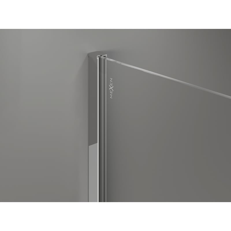 Mexen Kioto-X sprchová stěna Walk-in 160 x 120 cm, transparentní 10 mm, chrom - 800-160-202-01-00-120-X