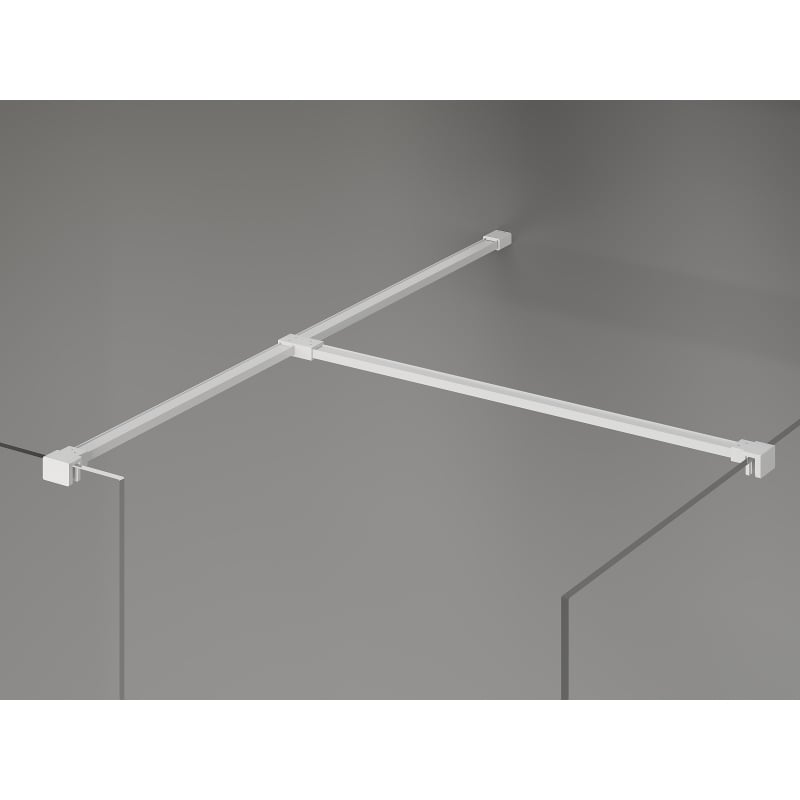 Mexen Kioto-X sprchová stěna Walk-in 110 x 110 cm, transparentní 10 mm, bílá - 800-110-202-20-00-110-X