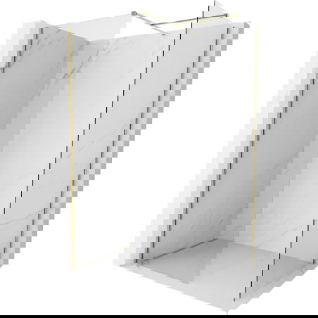 Mexen Kioto-X sprchová stěna Walk-in 100 x 90 cm, transparentní 10 mm, zlatá - 800-100-202-50-00-090-X