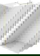 Mexen Kioto-X sprchová stěna Walk-in 130 x 90 cm, transparentní 10 mm, zlatá - 800-130-202-50-00-090-X