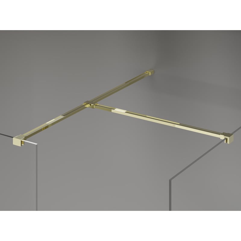 Mexen Kioto-X sprchová stěna Walk-in 160 x 90 cm, transparentní 10 mm, zlatá - 800-160-202-50-00-090-X