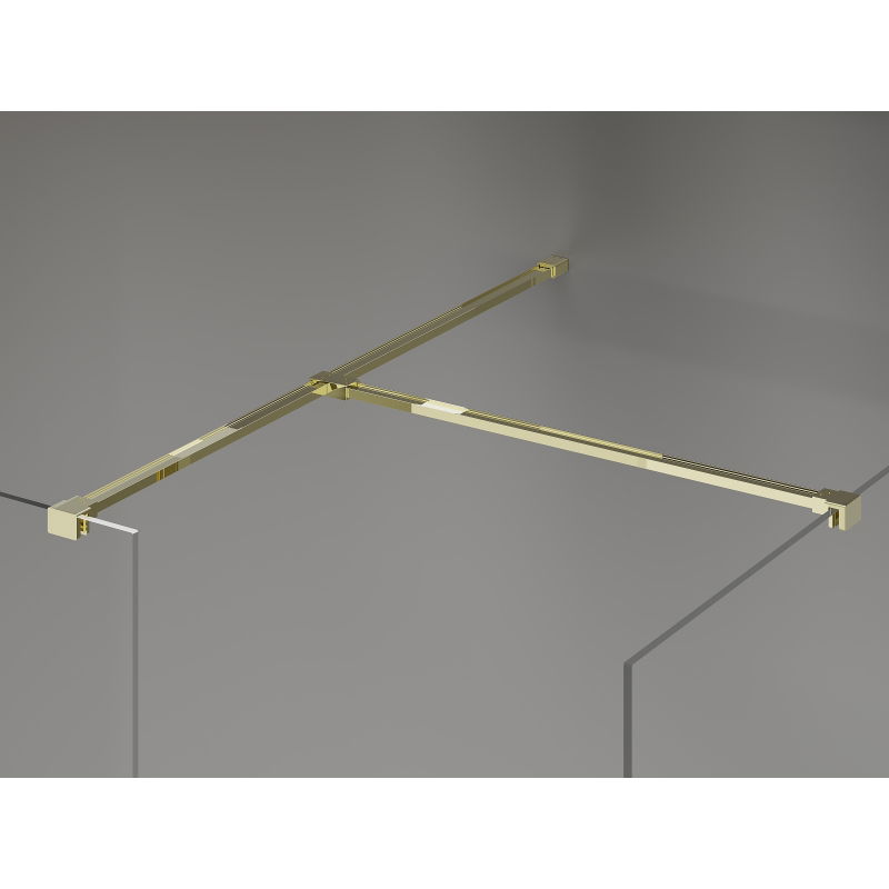 Mexen Kioto-X sprchová stěna Walk-in 150 x 100 cm, transparentní 10 mm, zlatá - 800-150-202-50-00-100-X