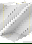 Mexen Kioto-X sprchová stěna Walk-in 90 x 70 cm, transparentní 10 mm, zlatá kartáčovaná - 800-090-202-55-00-070-X