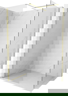 Mexen Kioto-X sprchová zástěna Walk-in 110 x 80 cm, transparentní 10 mm, zlatá kartáčovaná - 800-110-202-55-00-080-X