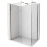 Mexen Kioto-X sprchová stěna Walk-in 130 x 70 cm, transparentní 10 mm, růžové zlato - 800-130-202-60-00-070-X