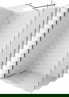 Mexen Kioto-X sprchová stěna Walk-in 90 x 80 cm, transparentní 10 mm, kartáčovaná zbraňová šedá - 800-090-202-66-00-080-X